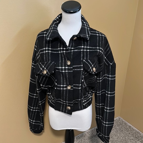 Timing Jackets & Blazers - 😊 NWOT Timing Plaid Flannel Bomber Jacket